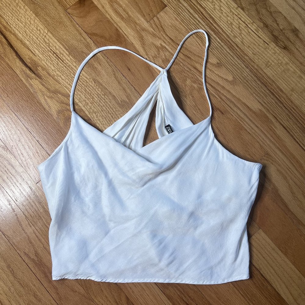 Zara l White Spaghetti Strap